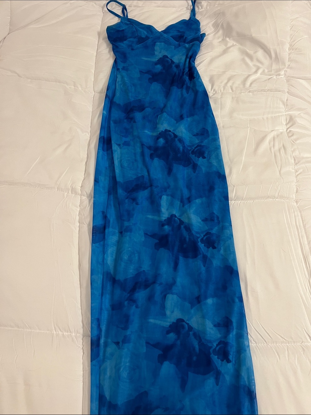 Princess Polly Blue Floral Bodycon Maxi Dress